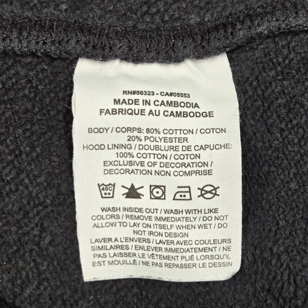 Nike Men Hoodie XXL Black Graphic Fleece AOP Logo Allover Print READ